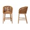 Baxton Studio Mario Modern Bohemian Natural Brown Finished Teak Wood and Rattan 2-Piece Counter Stool Set 232-2PC-13250-ZORO - alternate 9